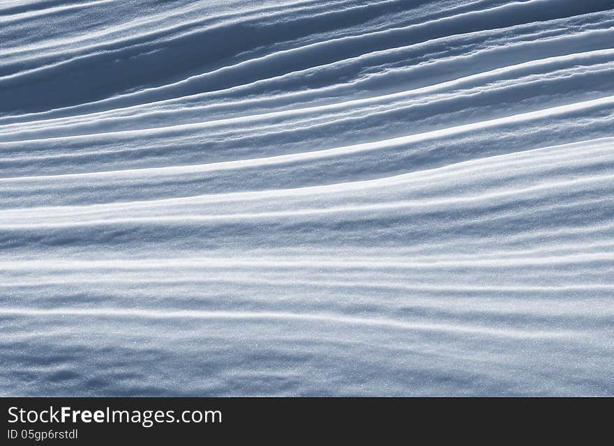 Abstract snow formations and colors