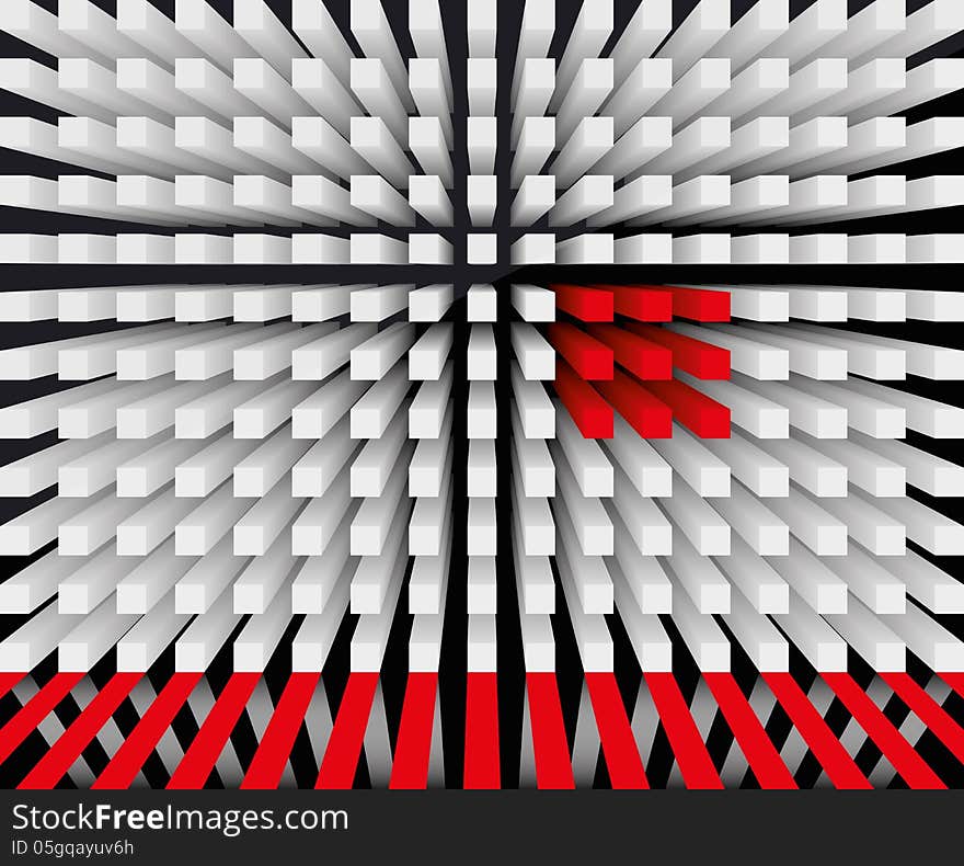 Abstract cube background illustration with black background eps 10