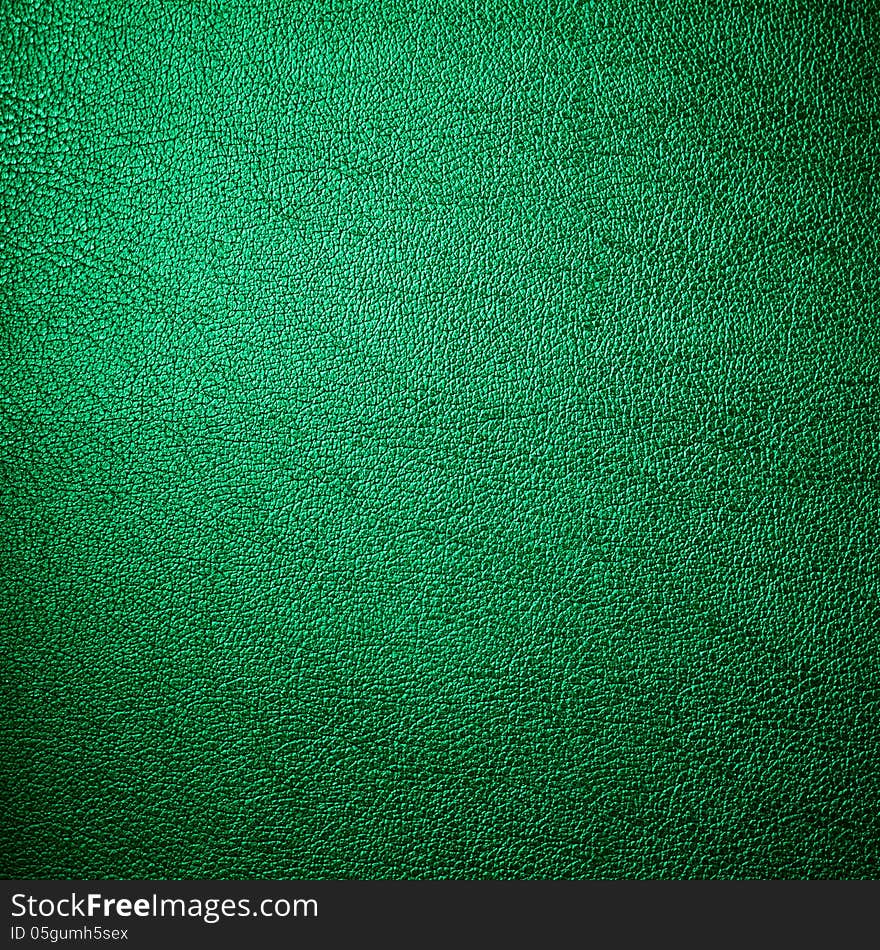 Green Leather Texture Made From Deer Skin