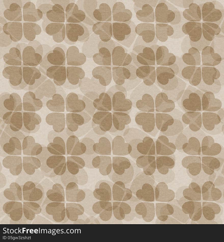 Textured paper with clover pattern. Textured paper with clover pattern