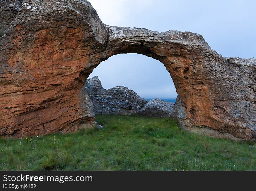 Arch Rock in Sehlabathebe NP, Lesotho