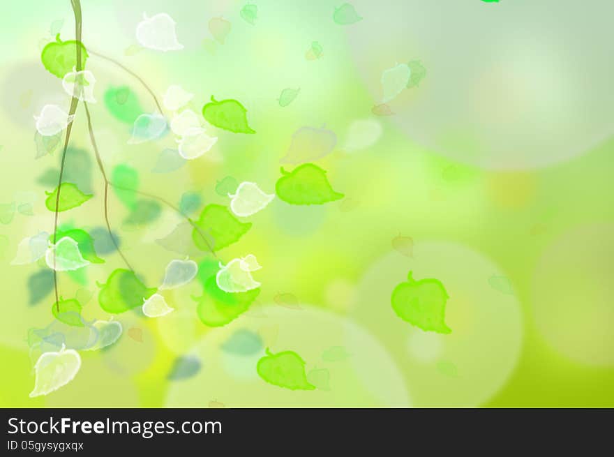 Abstract background with green leaflets. Abstract background with green leaflets