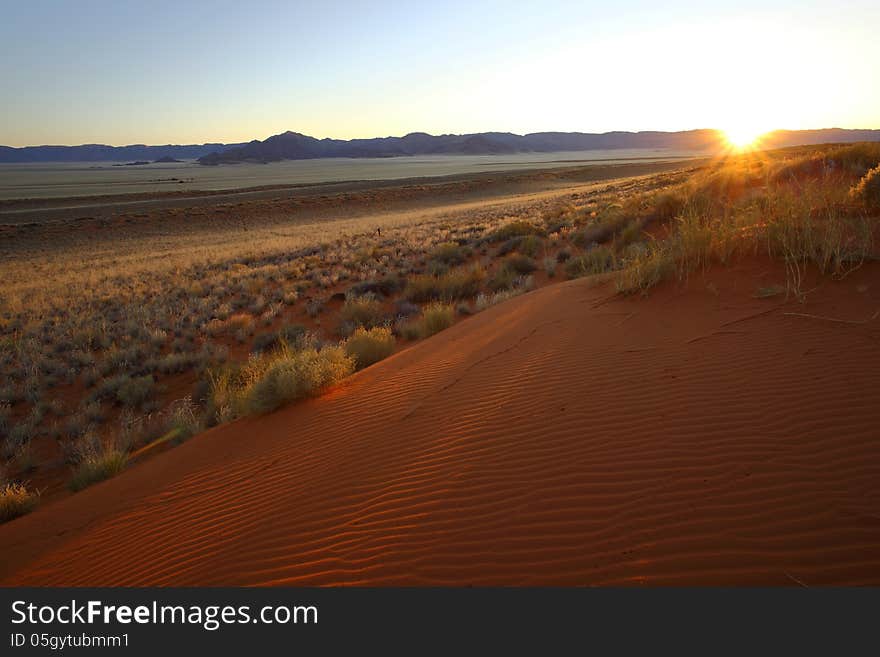 Kalahari Sunrise in Naukluft NP, Namibia