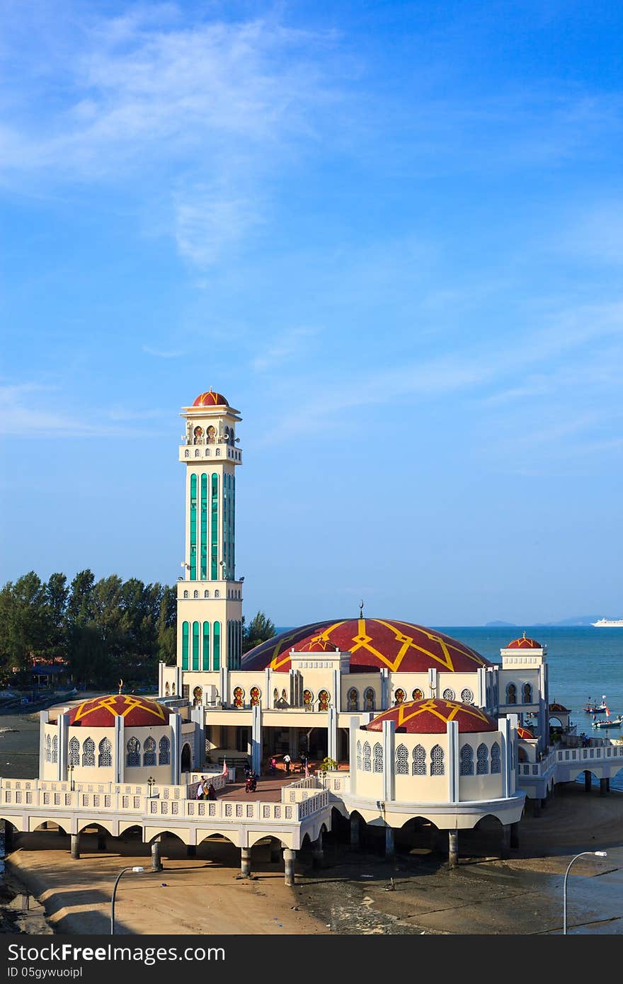 Mosque near the sea in Malaysia. Mosque near the sea in Malaysia