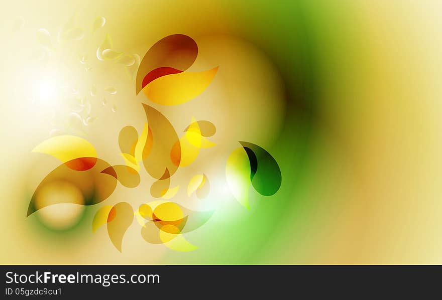 Green and yellow abstract background