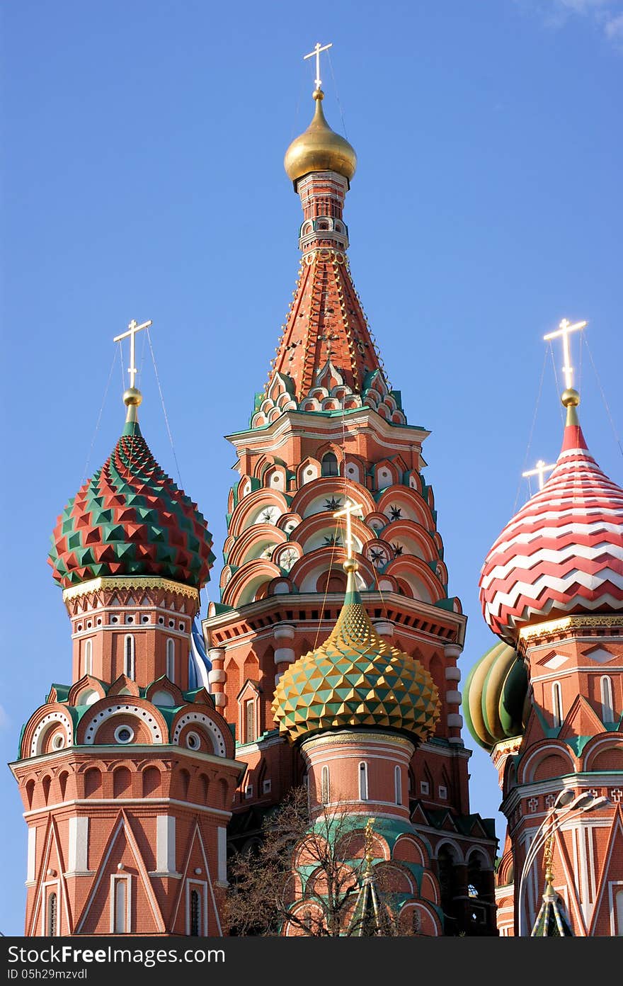 St. Basil's Cathedral in the heart of the capital of the Russian Federation. St. Basil's Cathedral in the heart of the capital of the Russian Federation