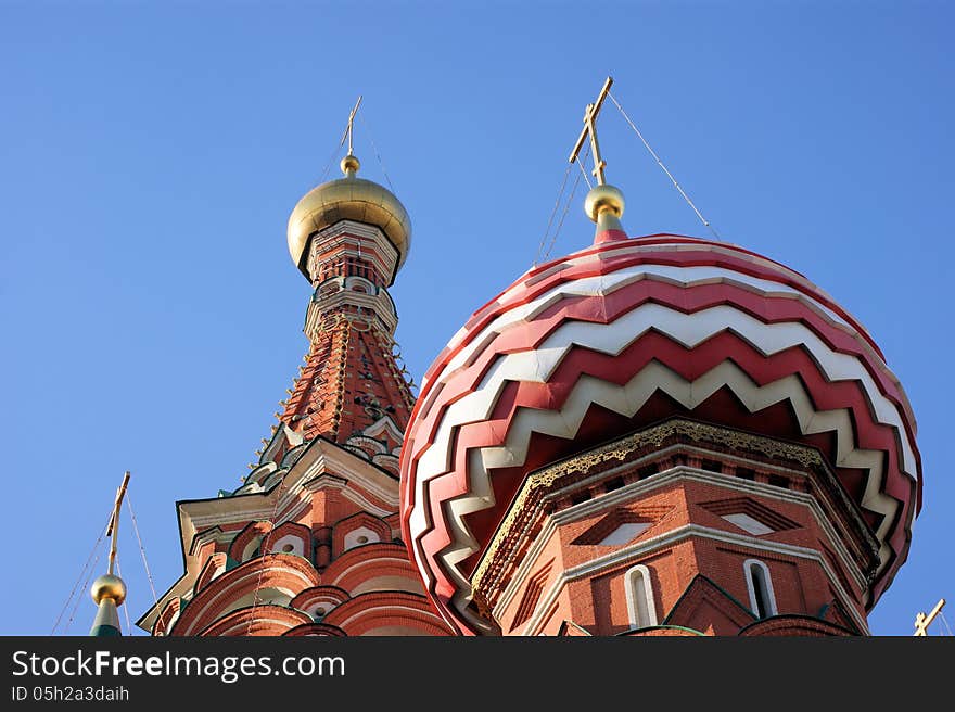 St. Basil's Cathedral in the heart of the capital of the Russian Federation. St. Basil's Cathedral in the heart of the capital of the Russian Federation