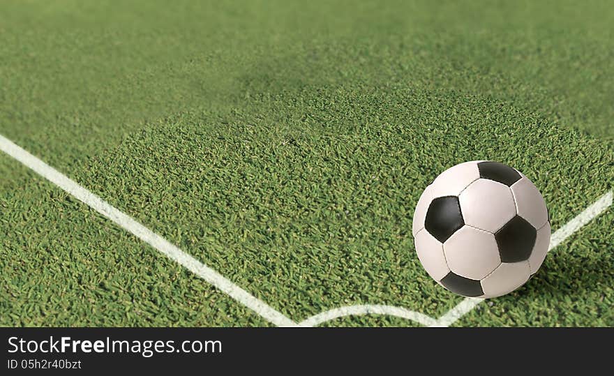 Green soccer ball field background