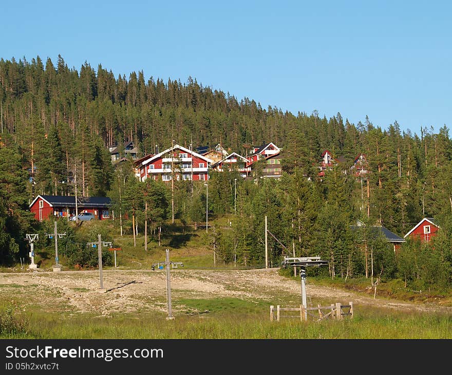 Ski resort during the summer