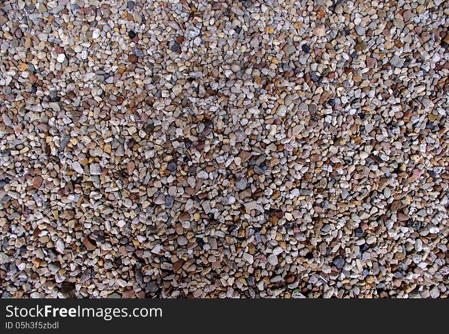 The photograph shows coarse gravel.