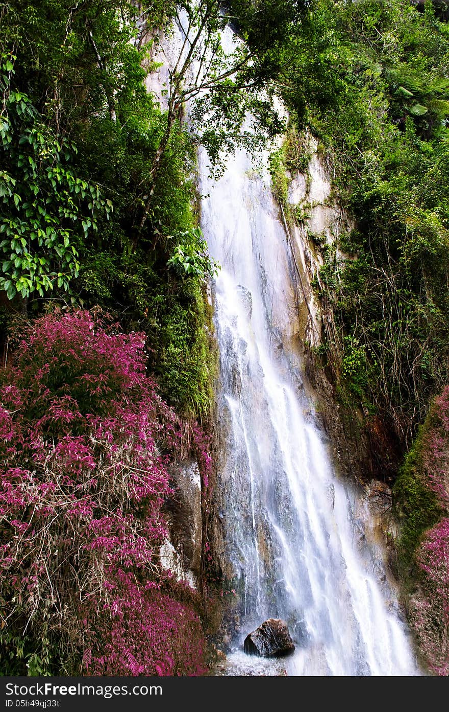 Waterfall near Tomok village.