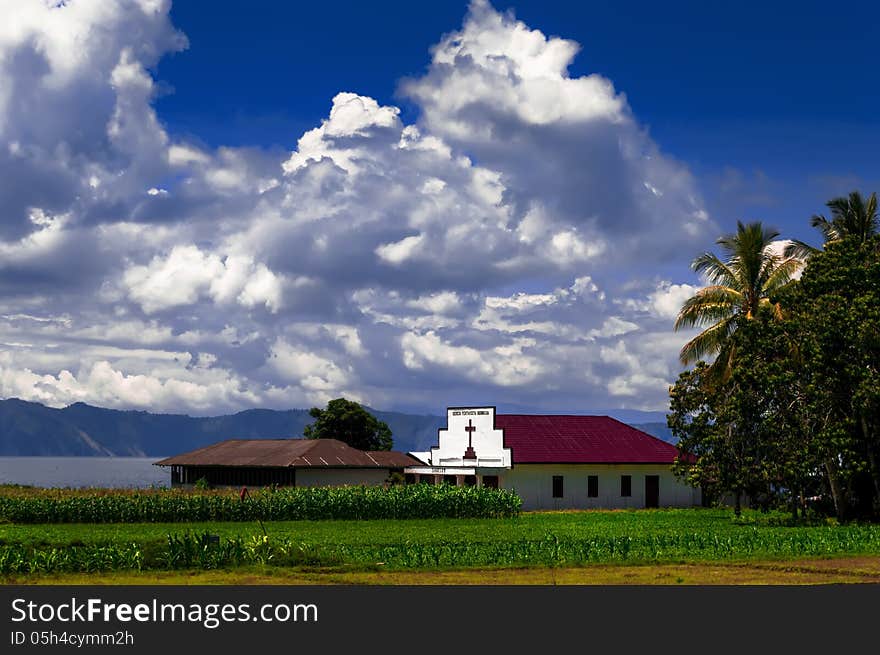 Catholic Church Gereja Pentakosta Indonesia. Siarsam, Samosir Is