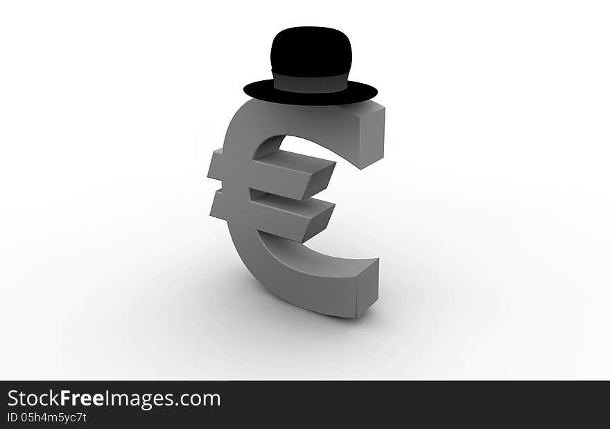 Euro Symbol With A Hat