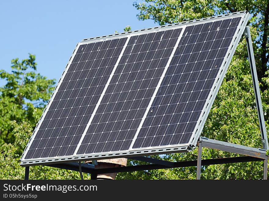 Solar panels on the roof. Solar panels on the roof