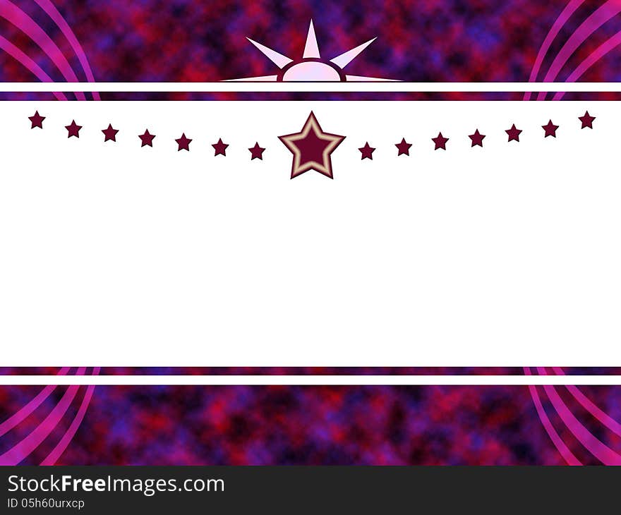 Decorative abstract design with stars and copy text. Decorative abstract design with stars and copy text.