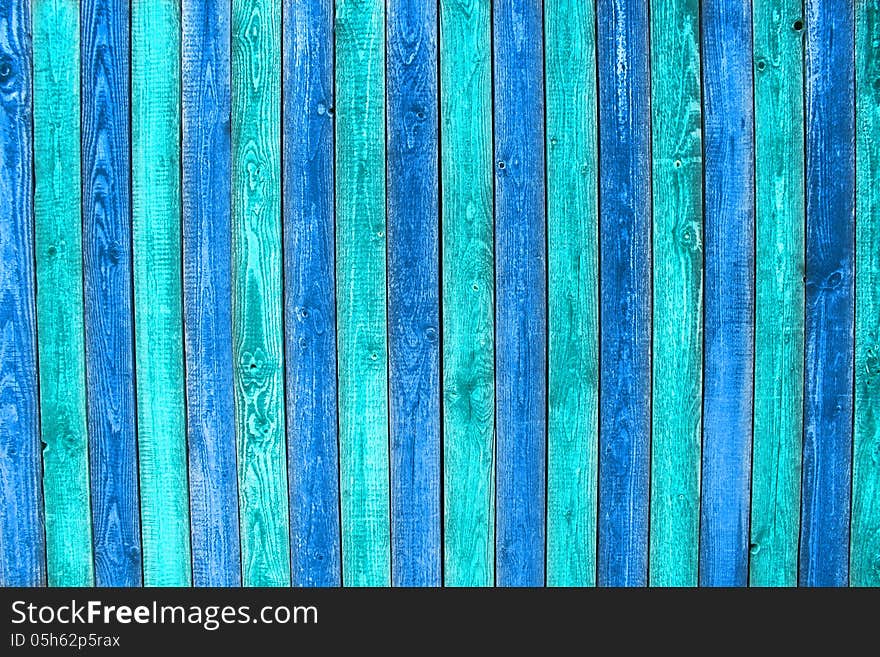 Old painted wooden planks in blue and green. Old painted wooden planks in blue and green