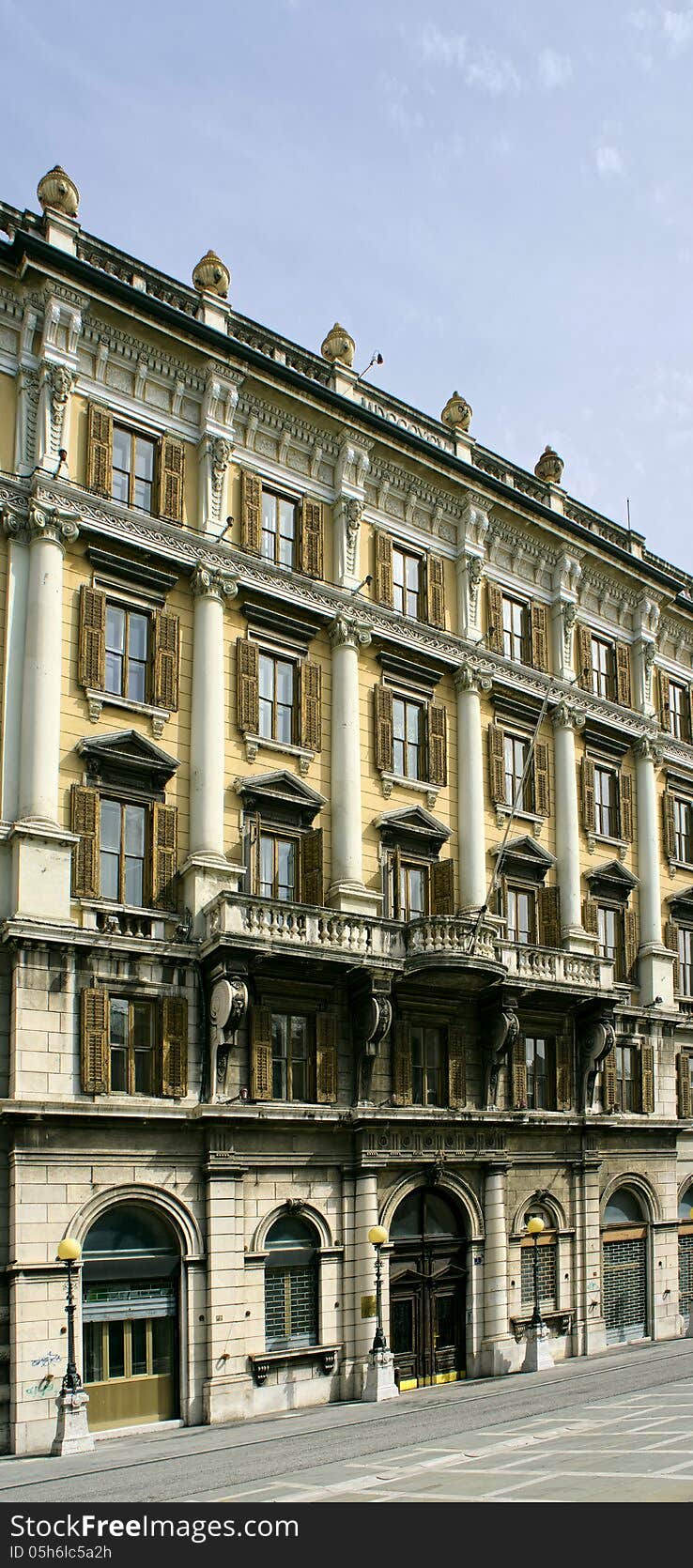 View of beautiful palace in trieste