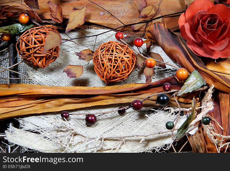 Funeral abstract background with dry elements.