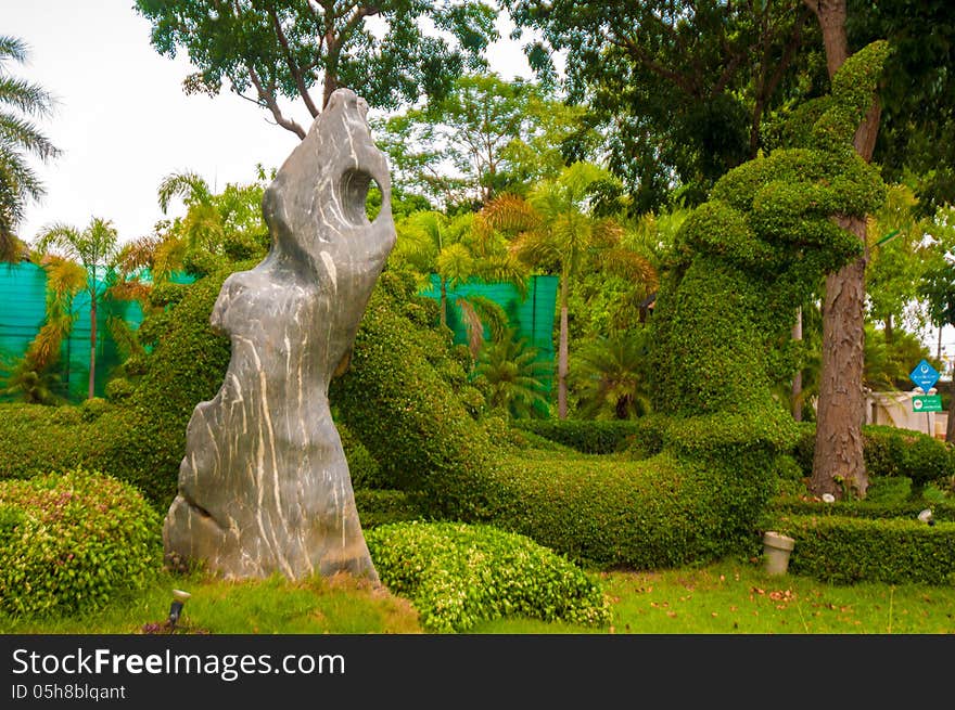 Exotic botanical garden in the North of Thailand