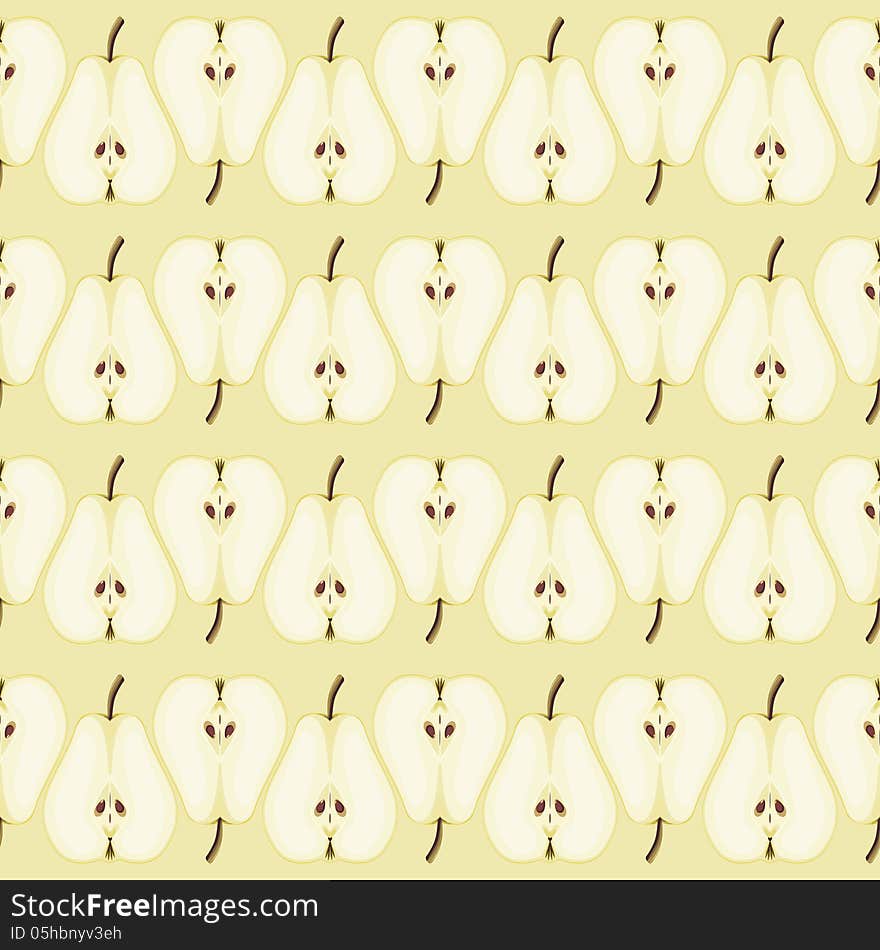 Seamless pattern with pears