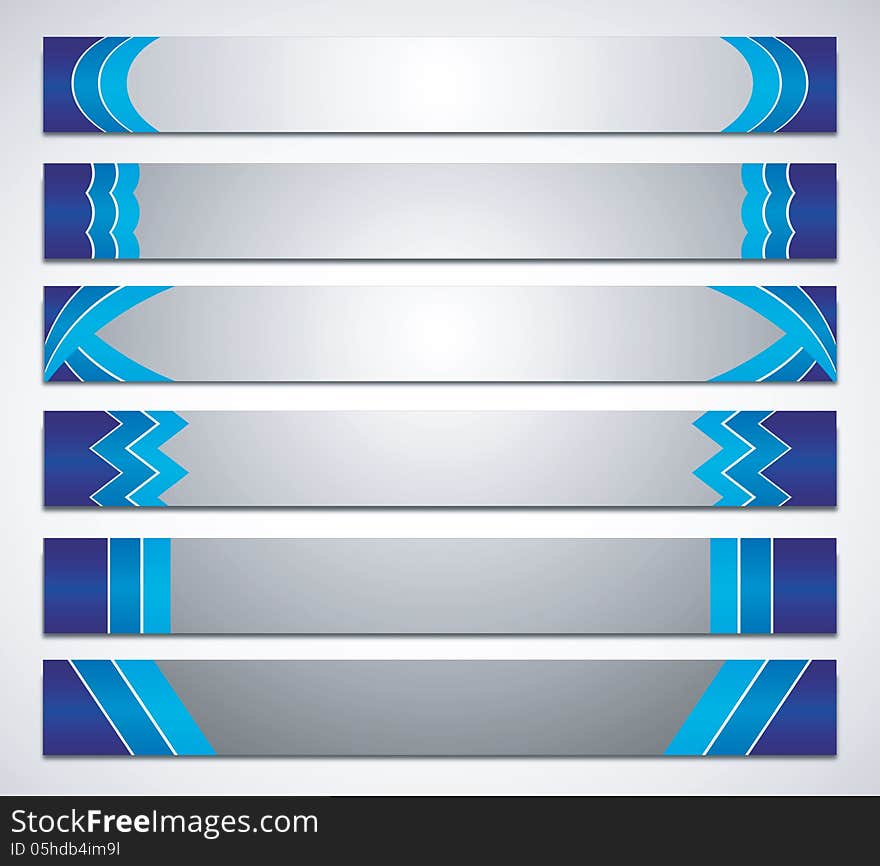 Color abstract banner set. Illustration Vector