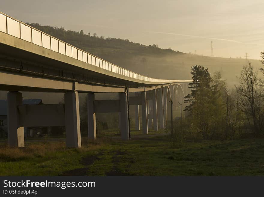 Bridge in Zywiec Beskid Mountains in Poland. Bridge in Zywiec Beskid Mountains in Poland