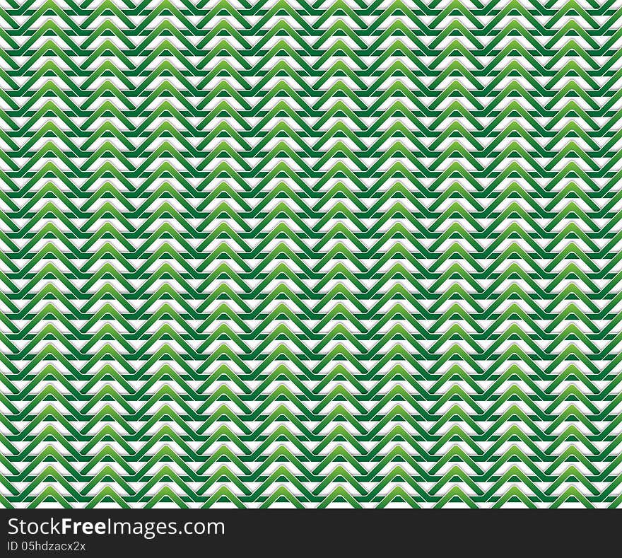 Pattern or texture green triangular wave with white contours. Pattern or texture green triangular wave with white contours