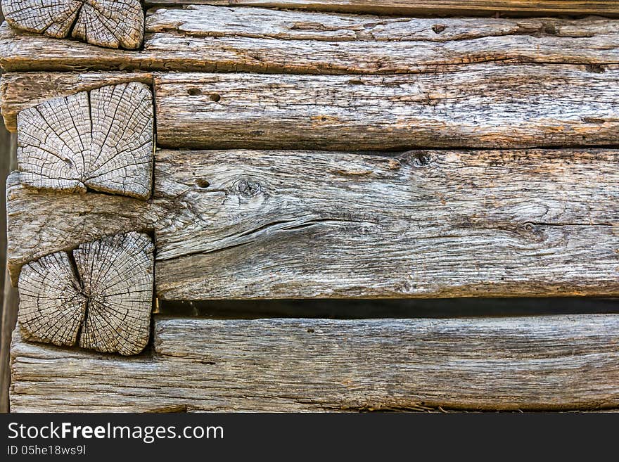 Weathered wooden wall