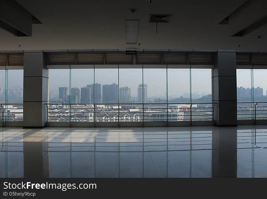 The floor-to-ceiling windows