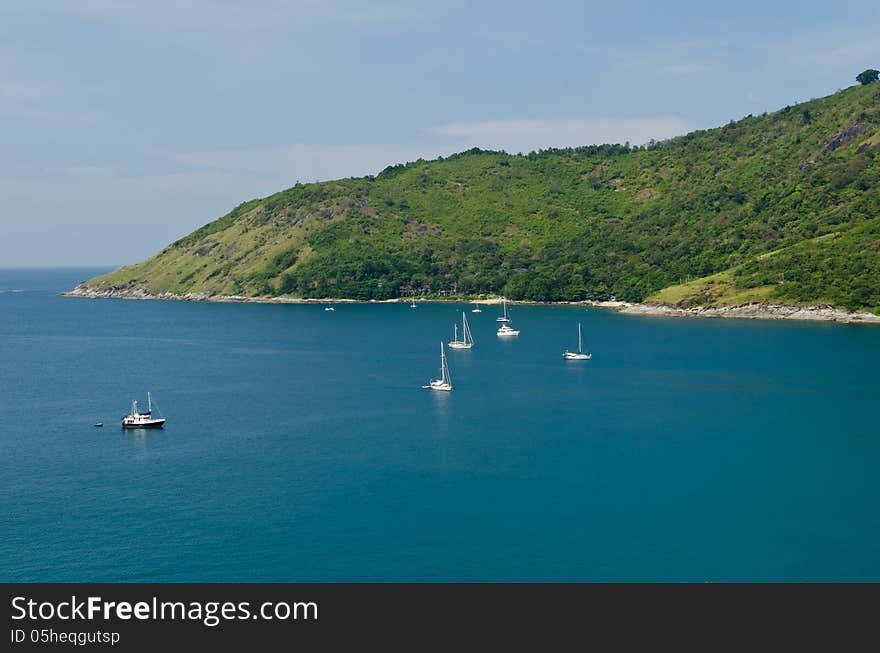 Boat at bay in phuket island, Thailand