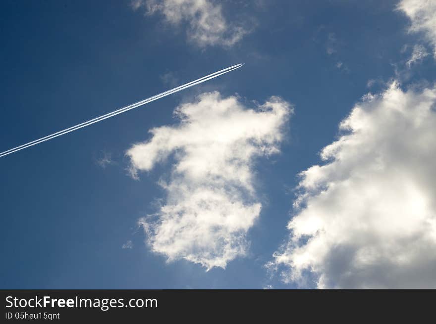 Sky with clouds.