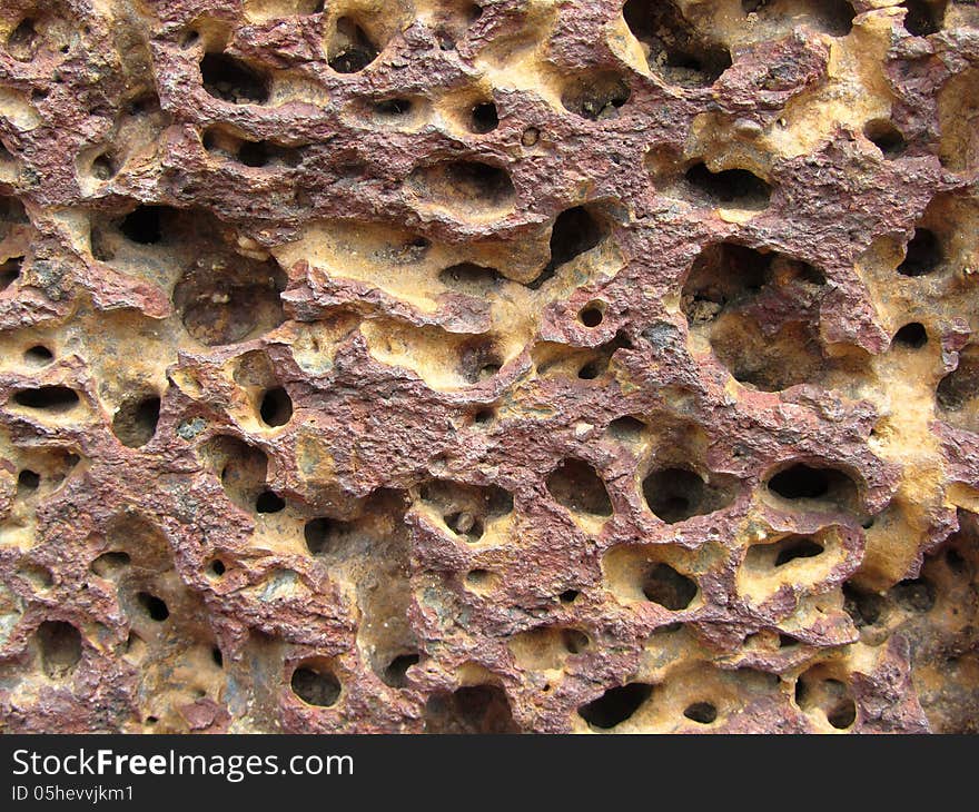 Weathered Iron Wall Background