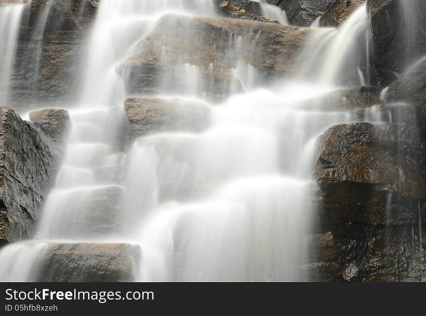 Waterfalls misty