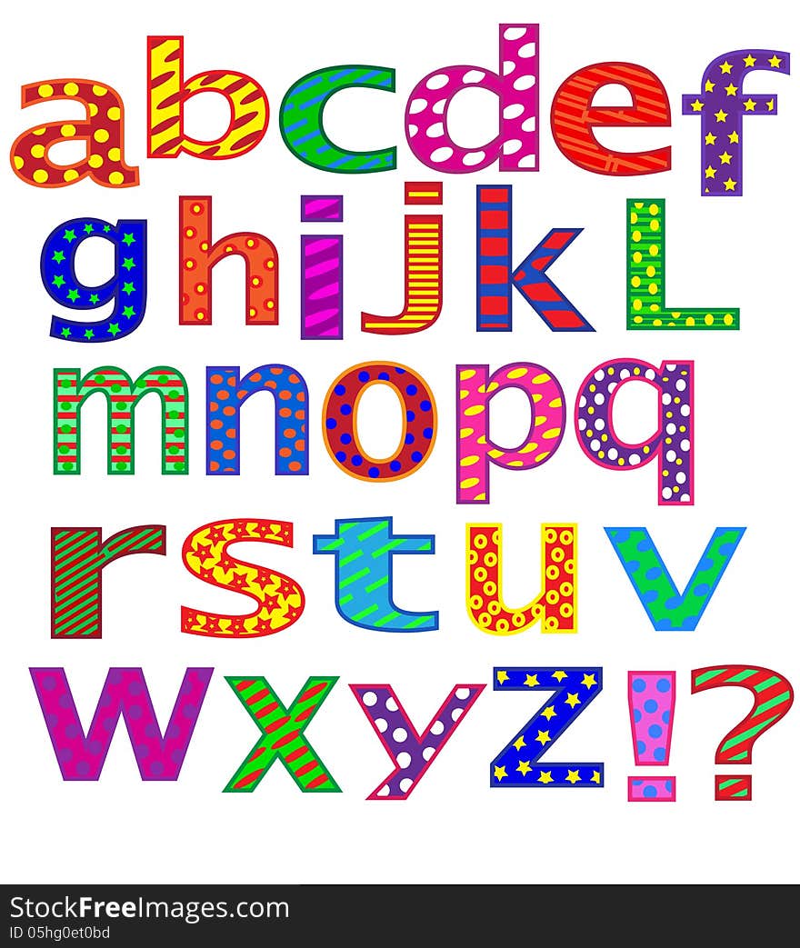 English alphabet. Letters.