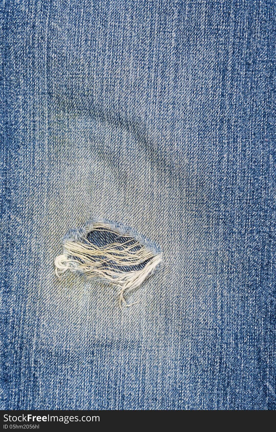 Worn jeans