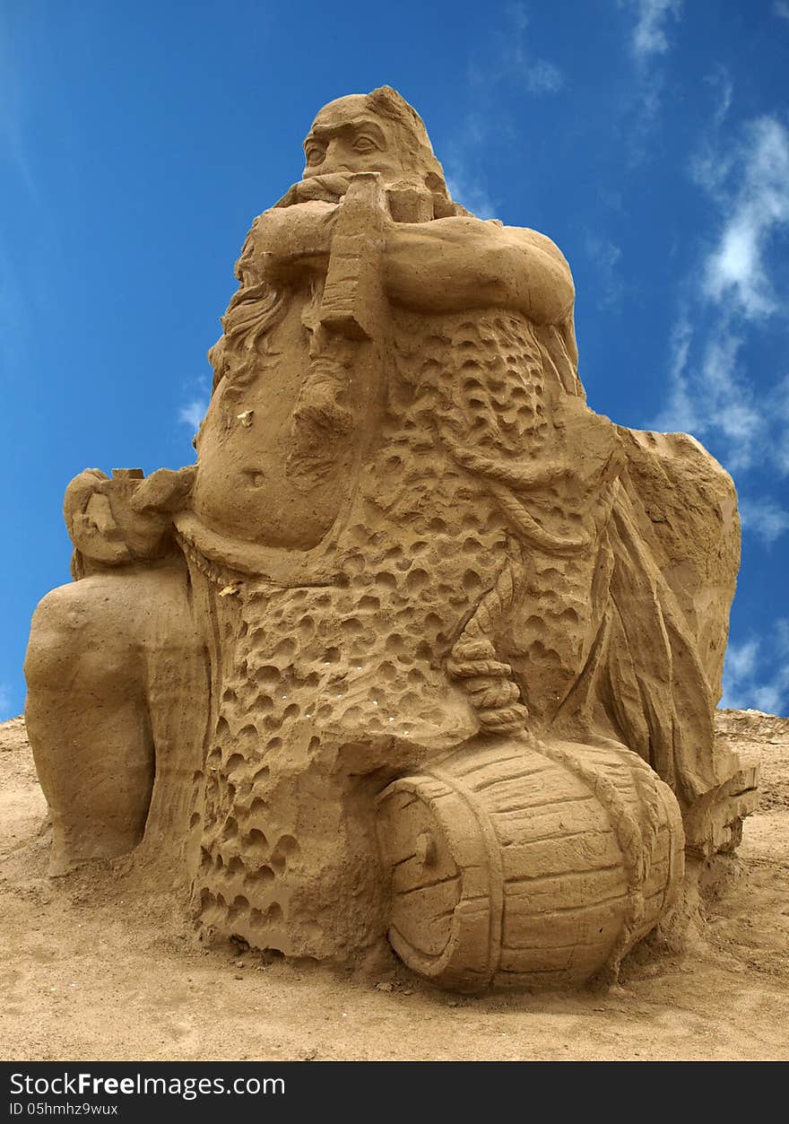 The Neptun made with sand.