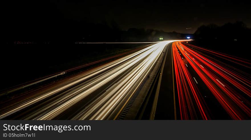 Standing In Car On Side Of The Road At Night