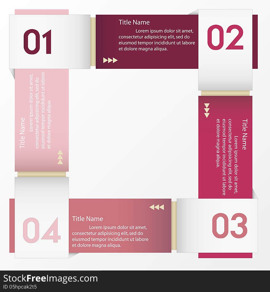 Modern clean template / can be used for infographics / numbered banners