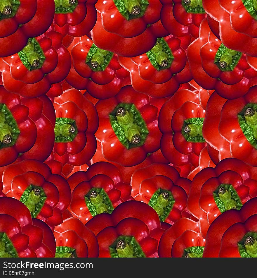 Vegetable pattern composition in saturated red and green colors. Vegetable pattern composition in saturated red and green colors.