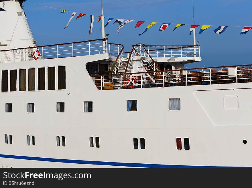 Board And Deck Of Cruise Liner