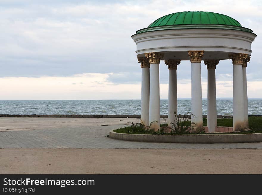 Beautiful gazebo on the sea front