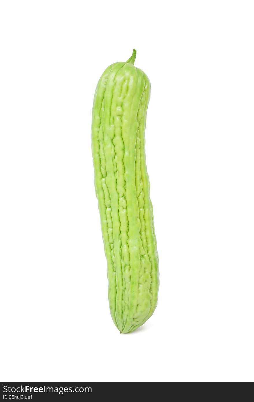 Bitter melon,bitter gourd on white background