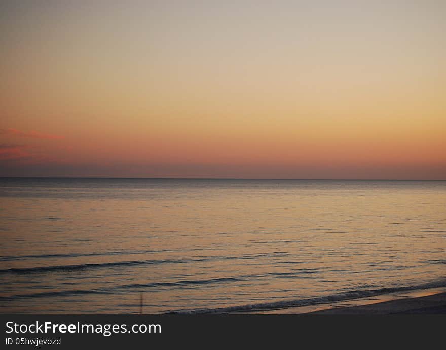 A peaceful sunset on the Gulf of Mexico. A peaceful sunset on the Gulf of Mexico