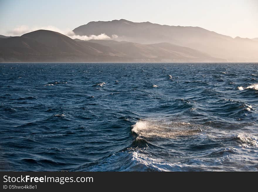 Ocean Misty Mountains Of Santa Cruz Island