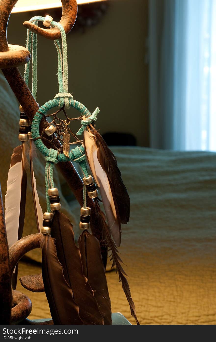 Dreamcatcher Hanging By Side Of Bed