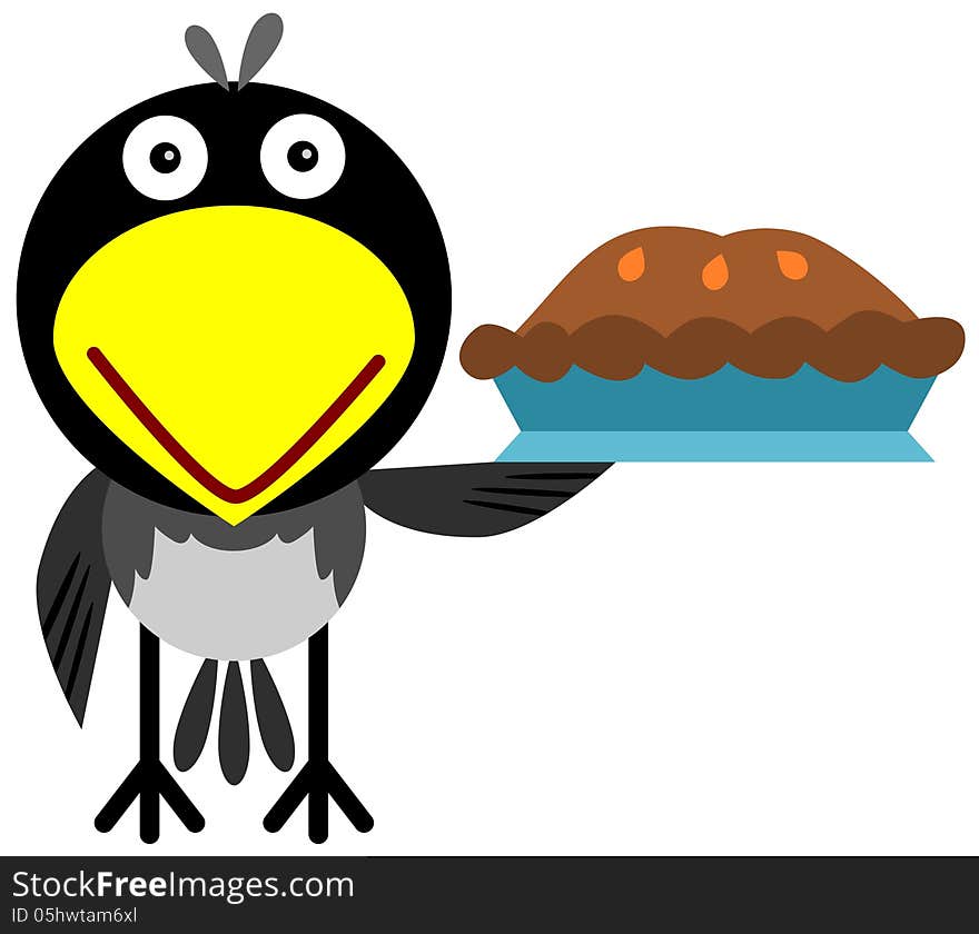 Magpie With A Pie