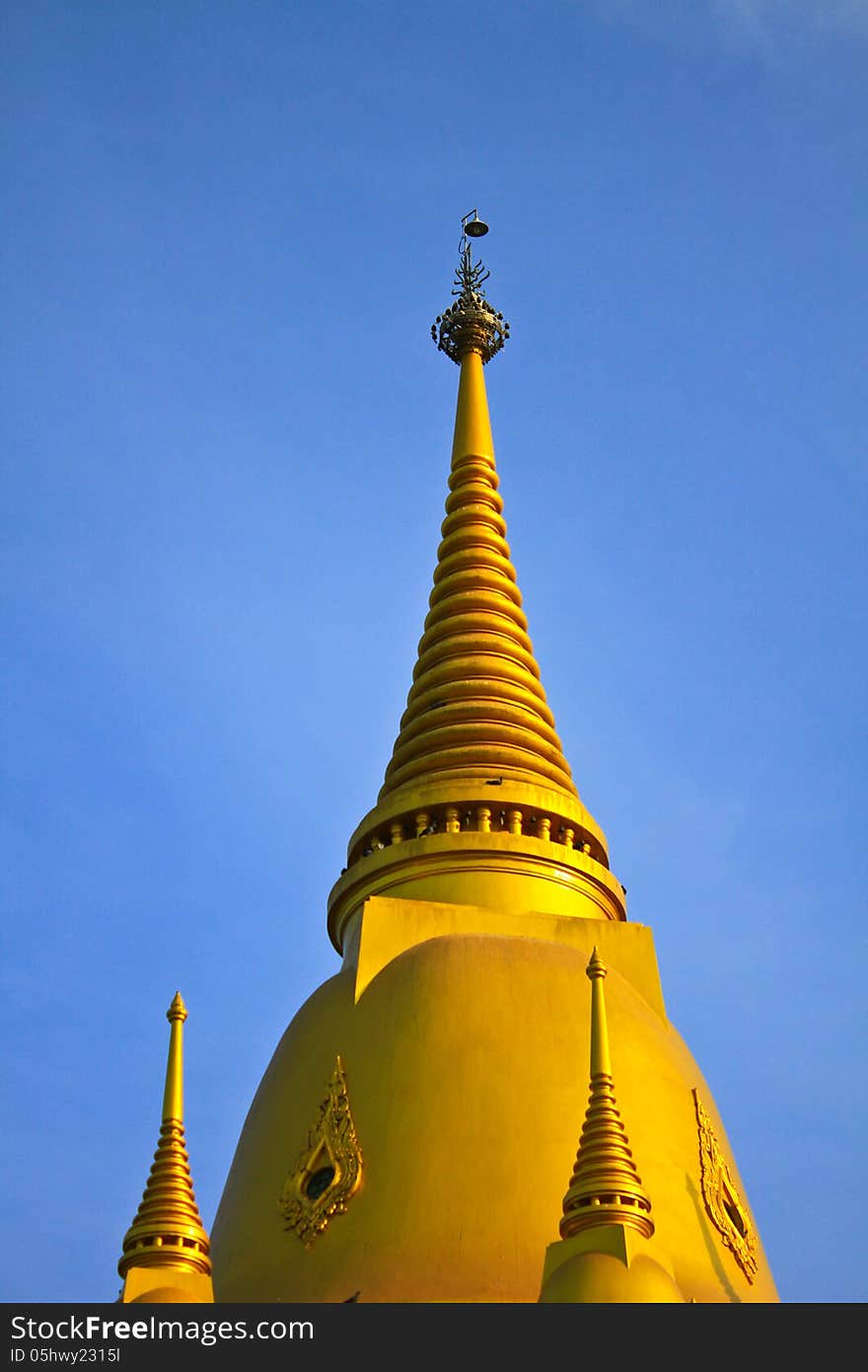 Thai Pagoda is beautiful at Wat Wang Manao, Thailand