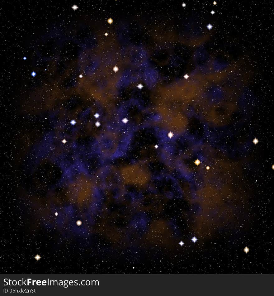 Colorful deep space background with nebula and stars. Colorful deep space background with nebula and stars.