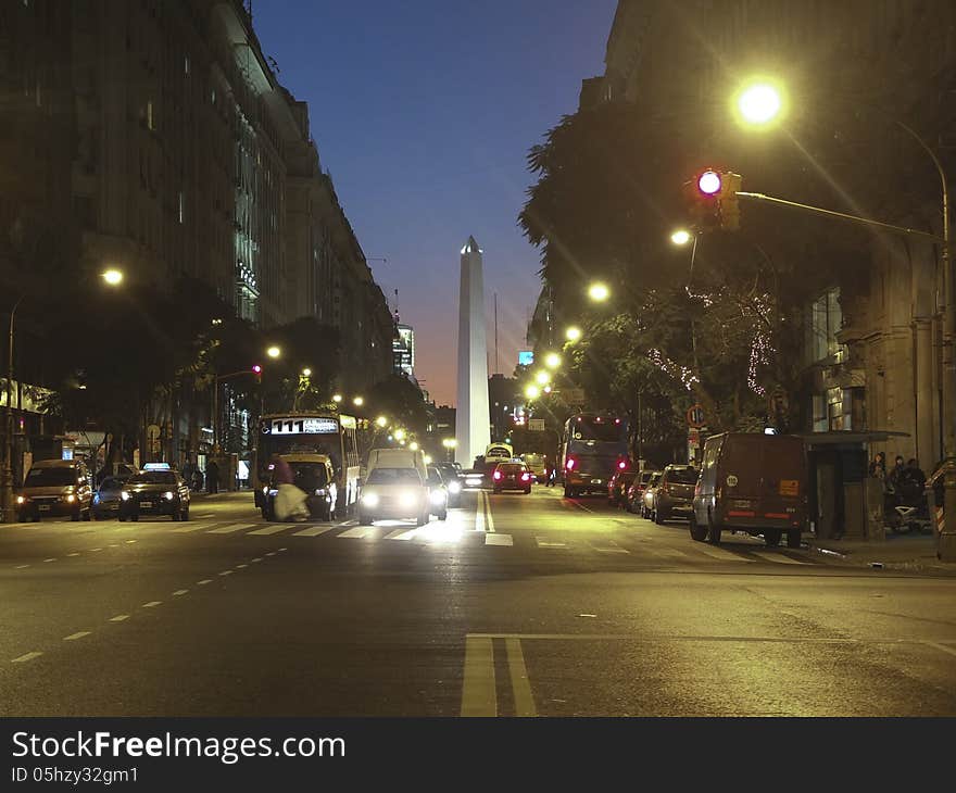 Famous Avenue in Buenos Aires