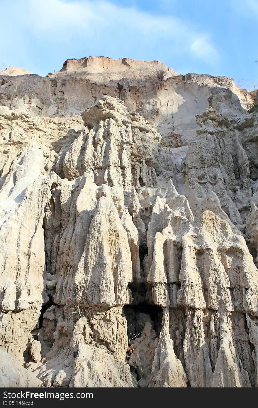 Rock pinnacles at the Fairy stream, Mui Ne, Vietnam